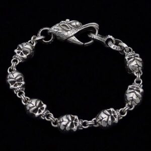 Skulls - Sterling Silver Bracelet