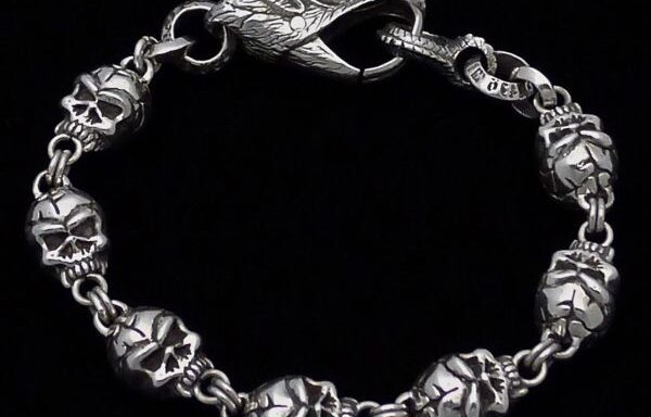 Skulls – Sterling Silver Bracelet