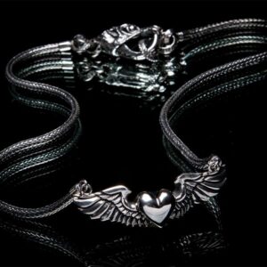 Heart with Wings - Sterling Silver Necklace