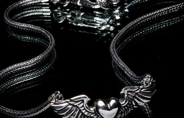 Heart with Wings – Sterling Silver Necklace