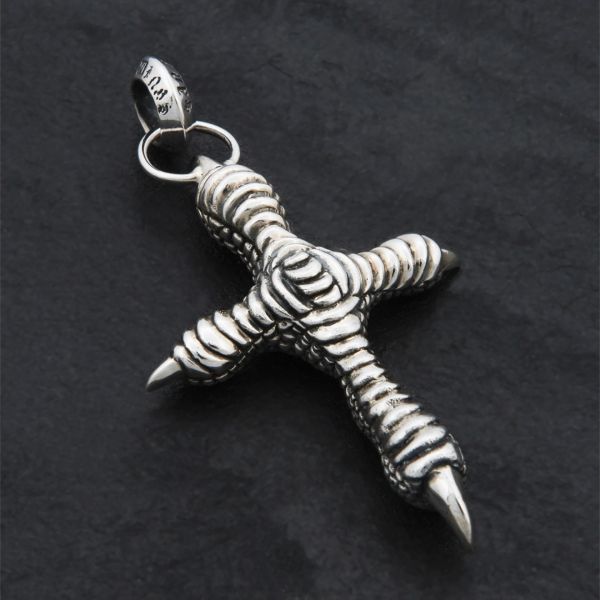 Cross and Claws - Sterling Silver Pendant
