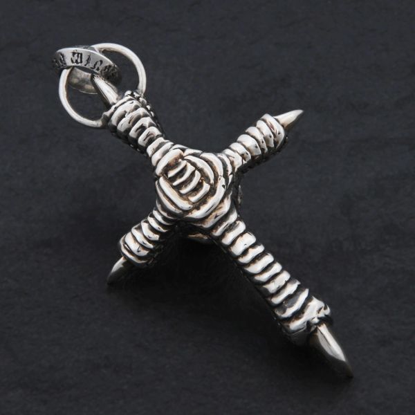 Cross and Claws - Sterling Silver Pendant - Image 4