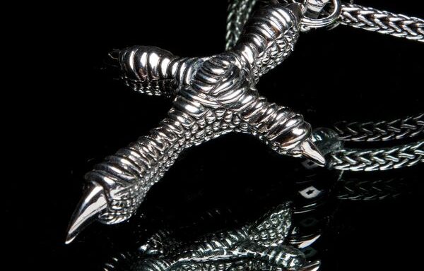 Cross and Claws – Sterling Silver Pendant