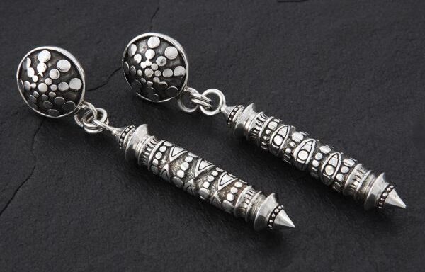 Geo-001 – Sterling Silver Post Earrings