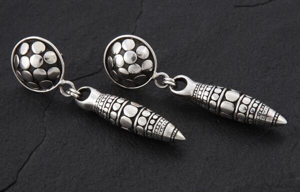 Geo-002 – Sterling Silver Post Earrings