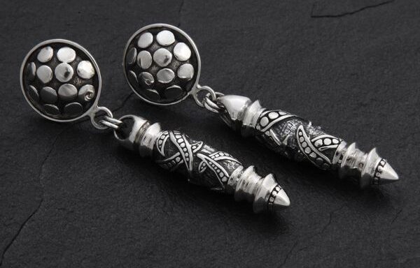 Geo-003 – Sterling Silver Post Earrings
