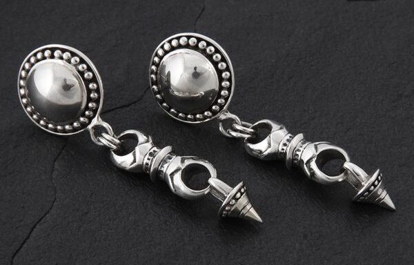 Geo-007 – Sterling Silver Post Earrings