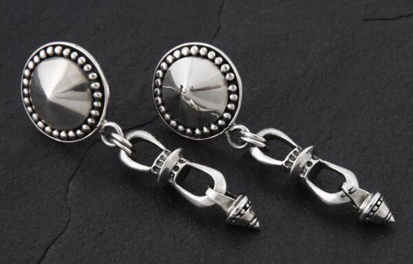 Geo-008 – Sterling Silver Post Earrings