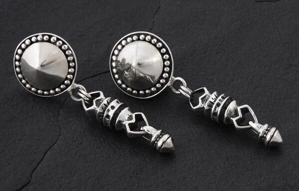 Geo-009 – Sterling Silver Post Earrings