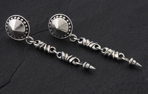 Geo-010 – Sterling Silver Post Earrings