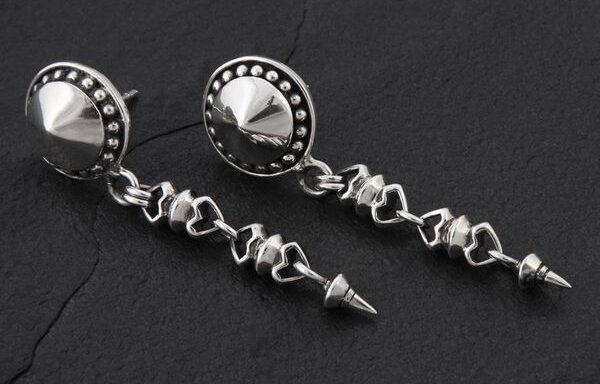 Geo-011 – Sterling Silver Post Earrings