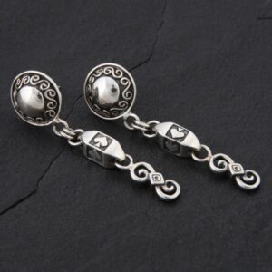 Ace of Spades - Sterling Silver Post Earrings