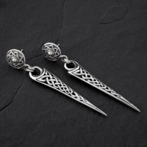Celtic Shield - Sterling Silver Post Earrings