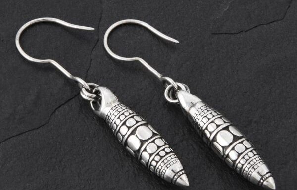 Geo-002 – Sterling Silver Drop Earrings