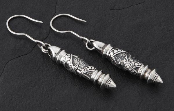 Geo-003 – Sterling Silver Drop Earrings
