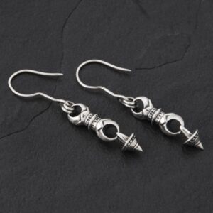 Geo-007 - Sterling Silver Drop Earrings