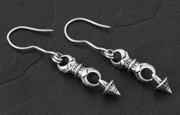Geo-007 – Sterling Silver Drop Earrings