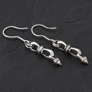 Geo-008 - Sterling Silver Drop Earrings