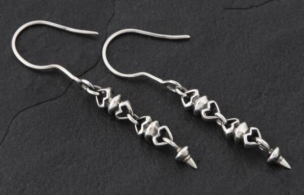 Geo-011 – Sterling Silver Drop Earrings