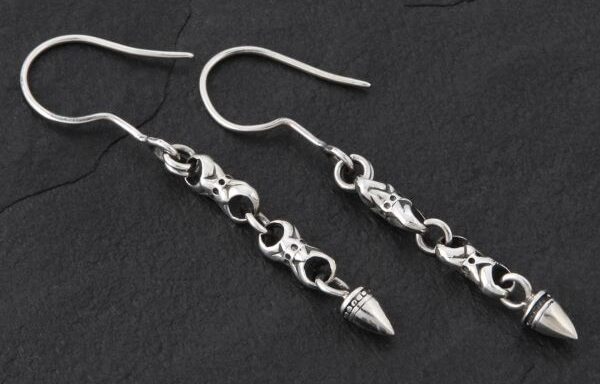 Geo-012 – Sterling Silver Drop Earrings