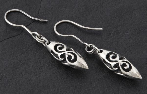 Geo-013 – Sterling Silver Drop Earrings
