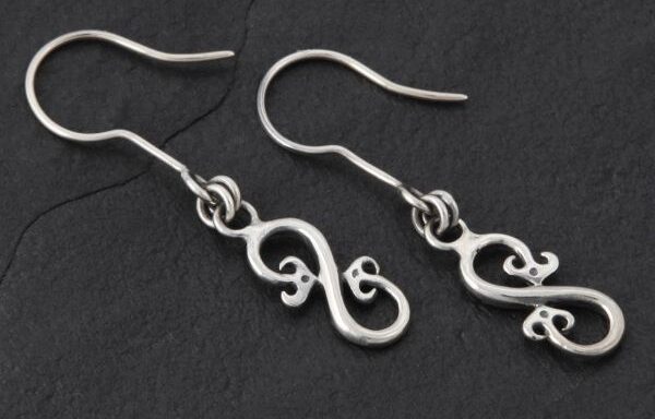Geo-015 – Sterling Silver Drop Earrings