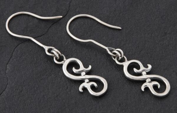 Geo-016 – Sterling Silver Drop Earrings