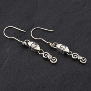 Ace of Spades - Sterling Silver Drop Earrings