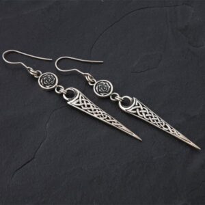 Celtic Rose - Sterling Silver Drop Earrings