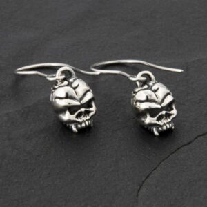 Skulls - Sterling Silver Drop Earrings
