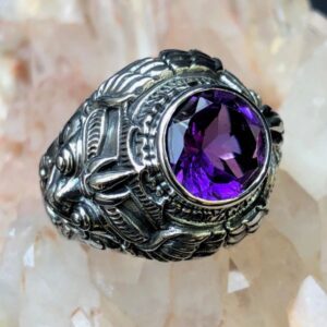 Garuda - Amethyst Sterling Silver Ring