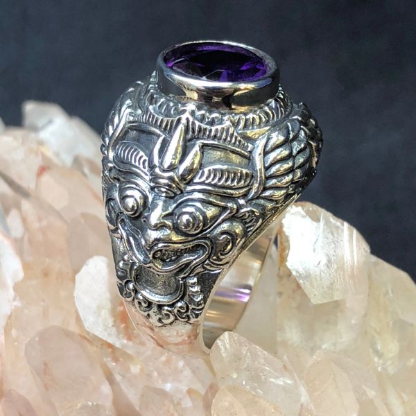 Garuda - Amethyst Sterling Silver Ring