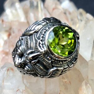Garuda - Peridot Sterling Silver Ring