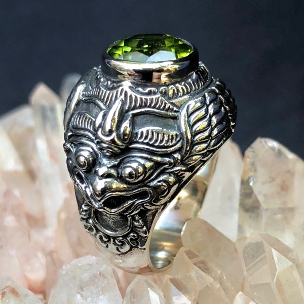 Garuda - Peridot Sterling Silver Ring