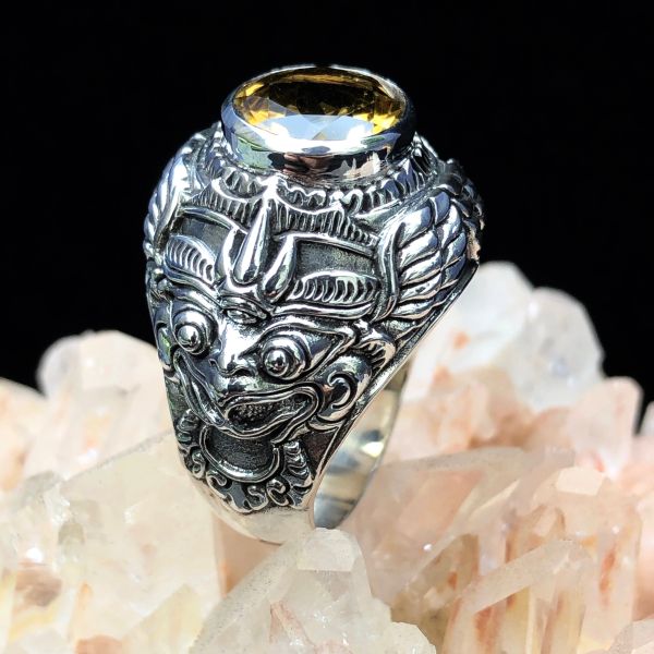 Garuda - Citrine Sterling Silver Ring