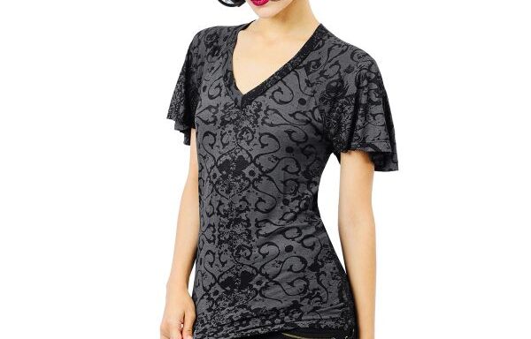 Caroline Top Short Sleeves – Black Dragon