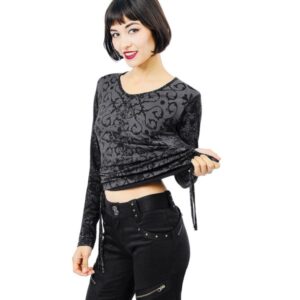 Katya Top Long Sleeves - Black Dragon