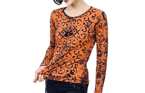 Katya Top Long Sleeves – Orange Dragon
