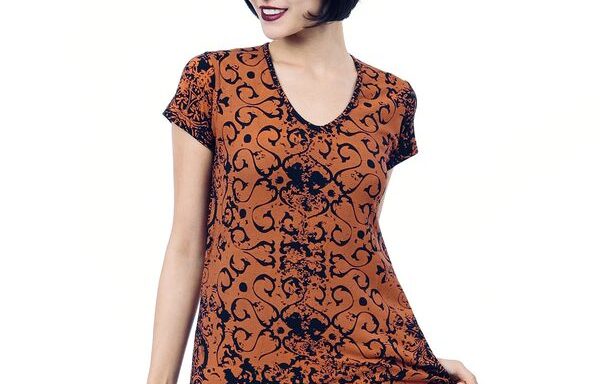 Destiny Top Short Sleeves – Orange Dragon