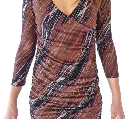 Dress 12 – Forest Rain Ruched Bodice Mini Dress